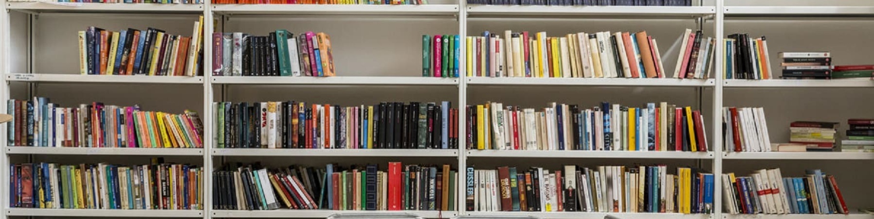 libreria di una scuola con vari libri