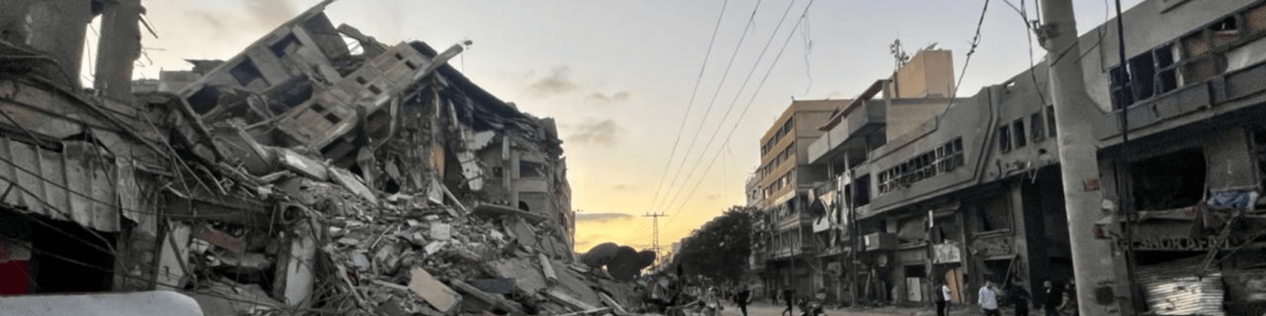 edificio distrutto a Gaza nel maggio 2021