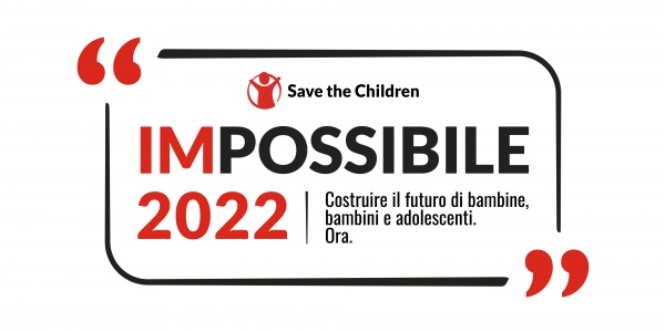 Logo evento Impossibile 2022. Costruire il futuro di bambine e bambini, ora.