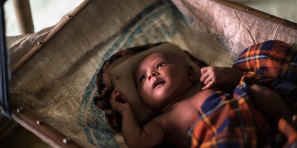 Neonato Rohingya a Cox Bazar, Bangladesh 
